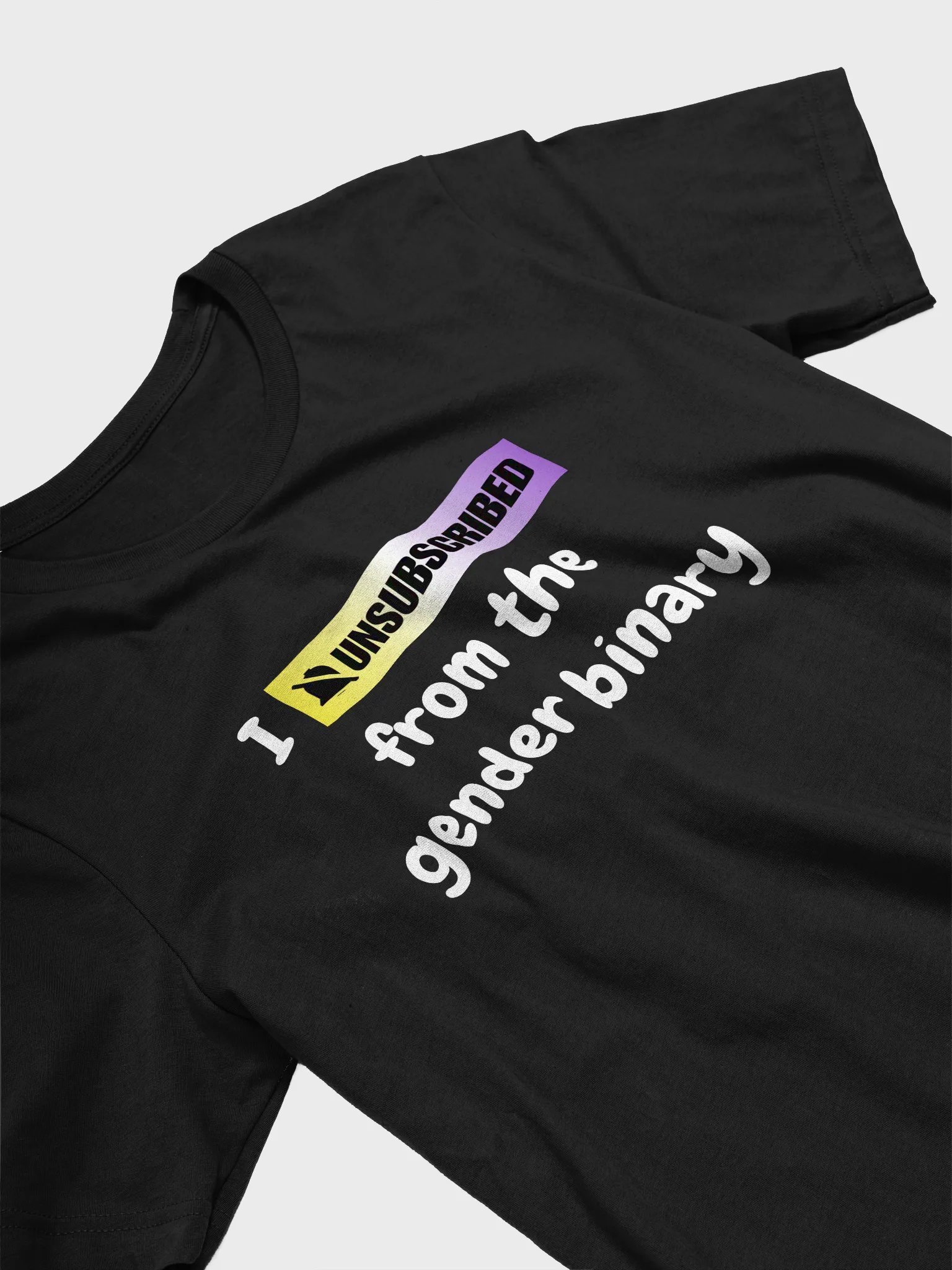 unsubscribe from the binary nonbinary t-shirt product image (3)