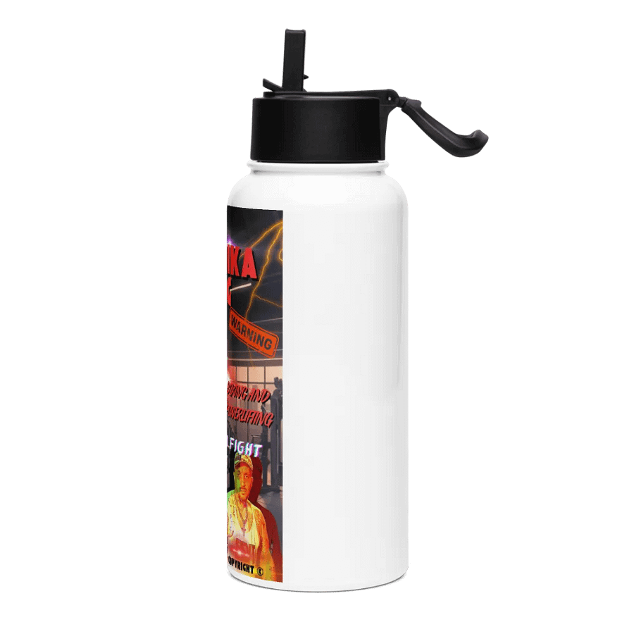 Botella de agua de acero inoxidable con tapa The Mika King No Pain No Gain Training Hard. product image (3)