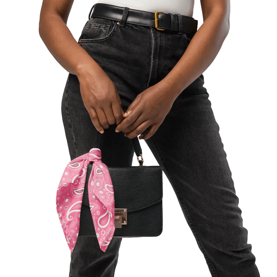 Pink Paisley Dreams All-Over Print Bandana product image (2)