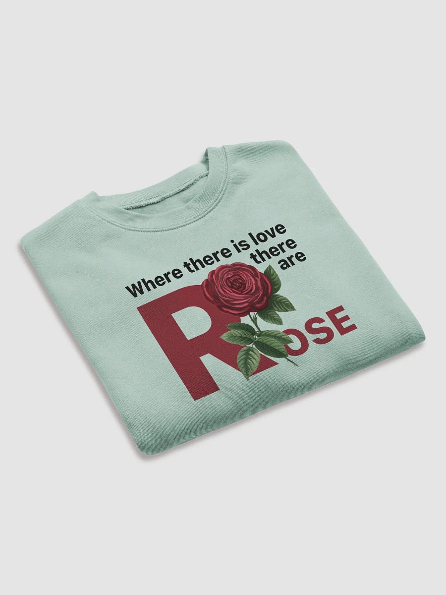 BUIII: Where there is love, there are rose Women's Fleece Crop Sweatshirt product image (4)