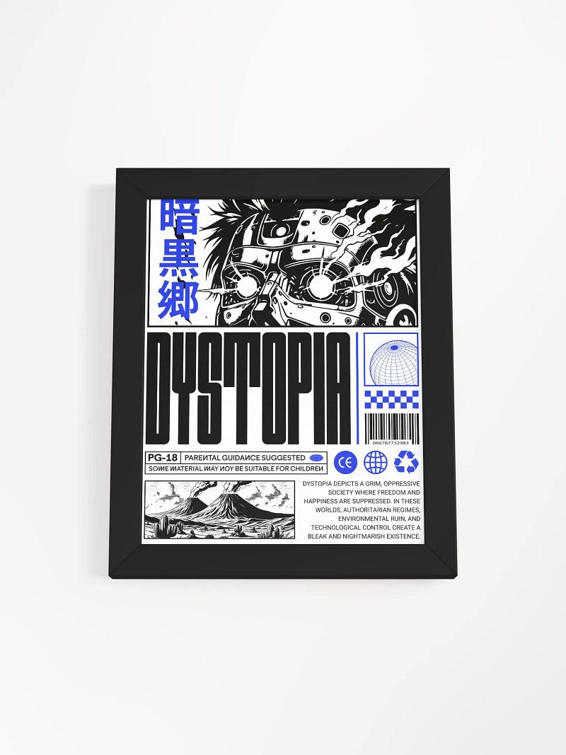 Framed Dystopia Cyborg Poster