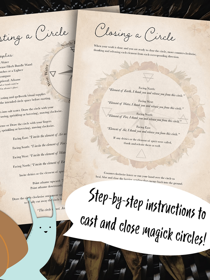 Circle Casting and Closing Grimoire Pages - Digital Download product image (1)