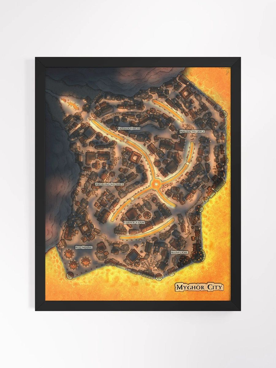 Night Myghör City FRAMED POSTER 16'' X 20'' product image (2)