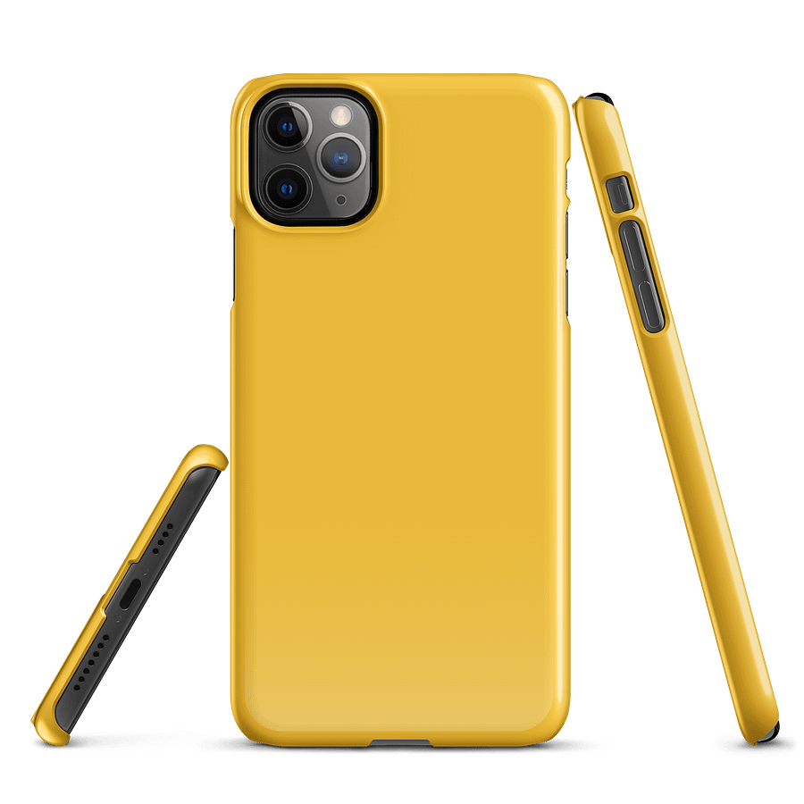 Mustard Yellow Solid Color iPhone® Glossy Snap Case product image (3)
