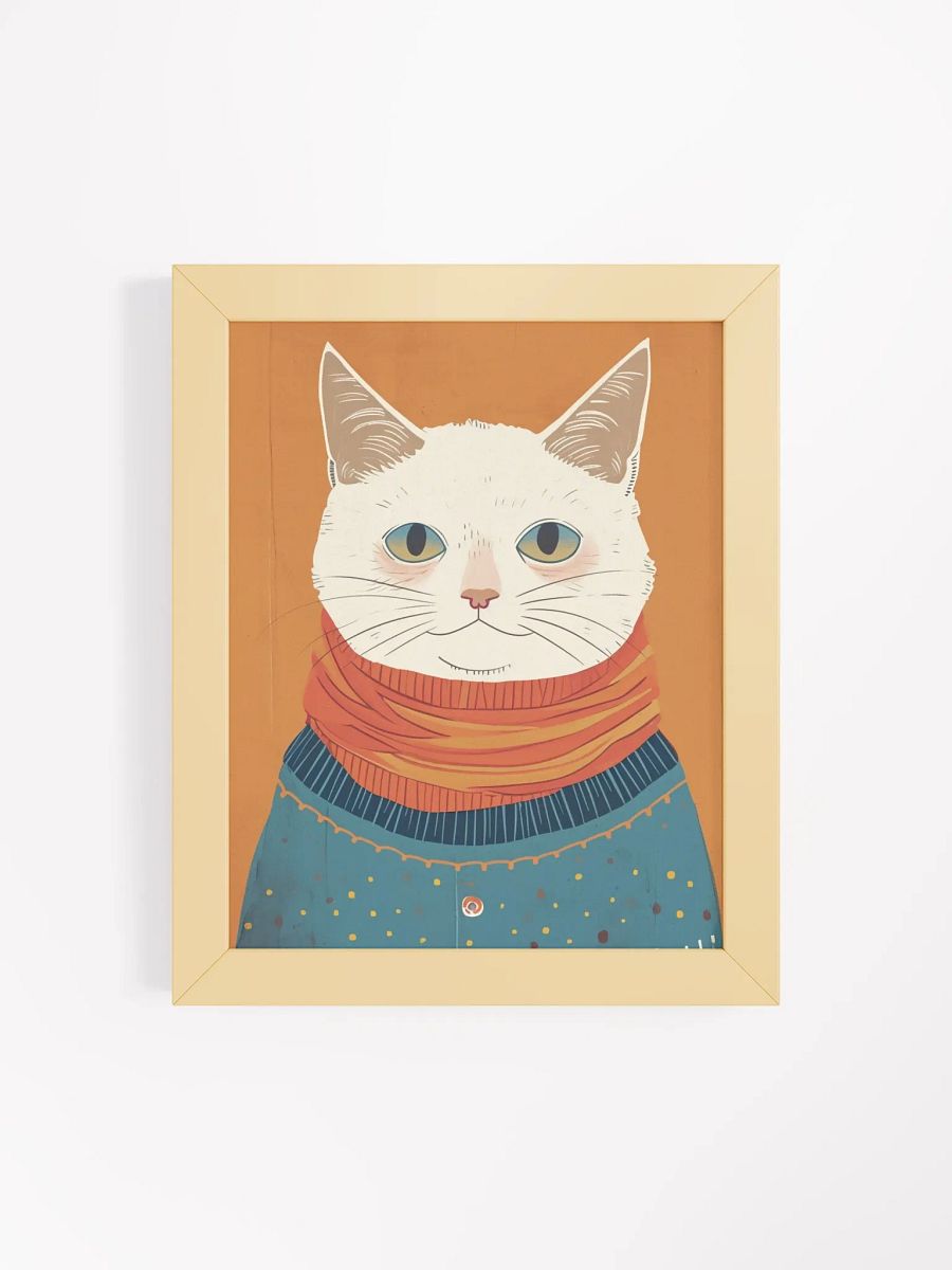 Whiskered Wanderer Framed Matte Poster product image (8)