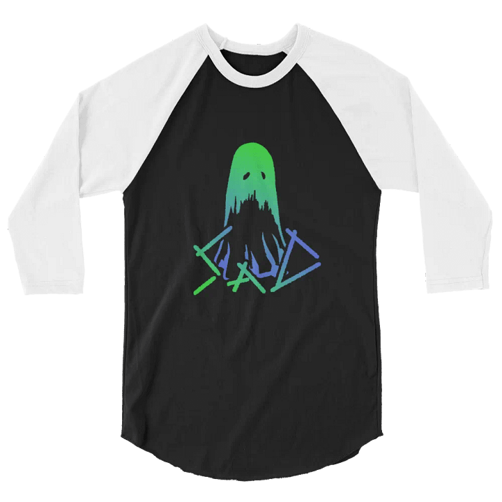 SaD 3/4 Two-Tone Tee (Raglan Tee) Logo - Green and Blue product image (2)