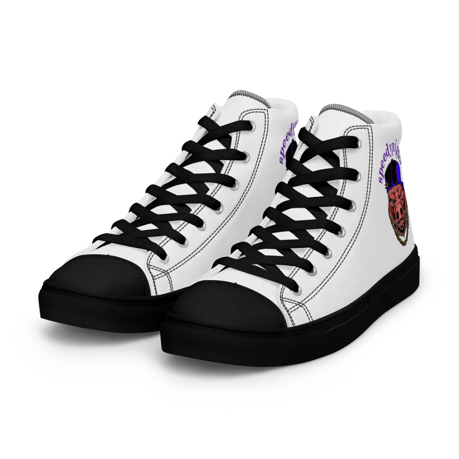 I Support Speedypig69 Dlecventures Men's High Top Canvas Shoes product image (5)