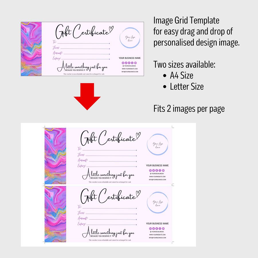 Unicorn - Gift Certificate Template product image (8)