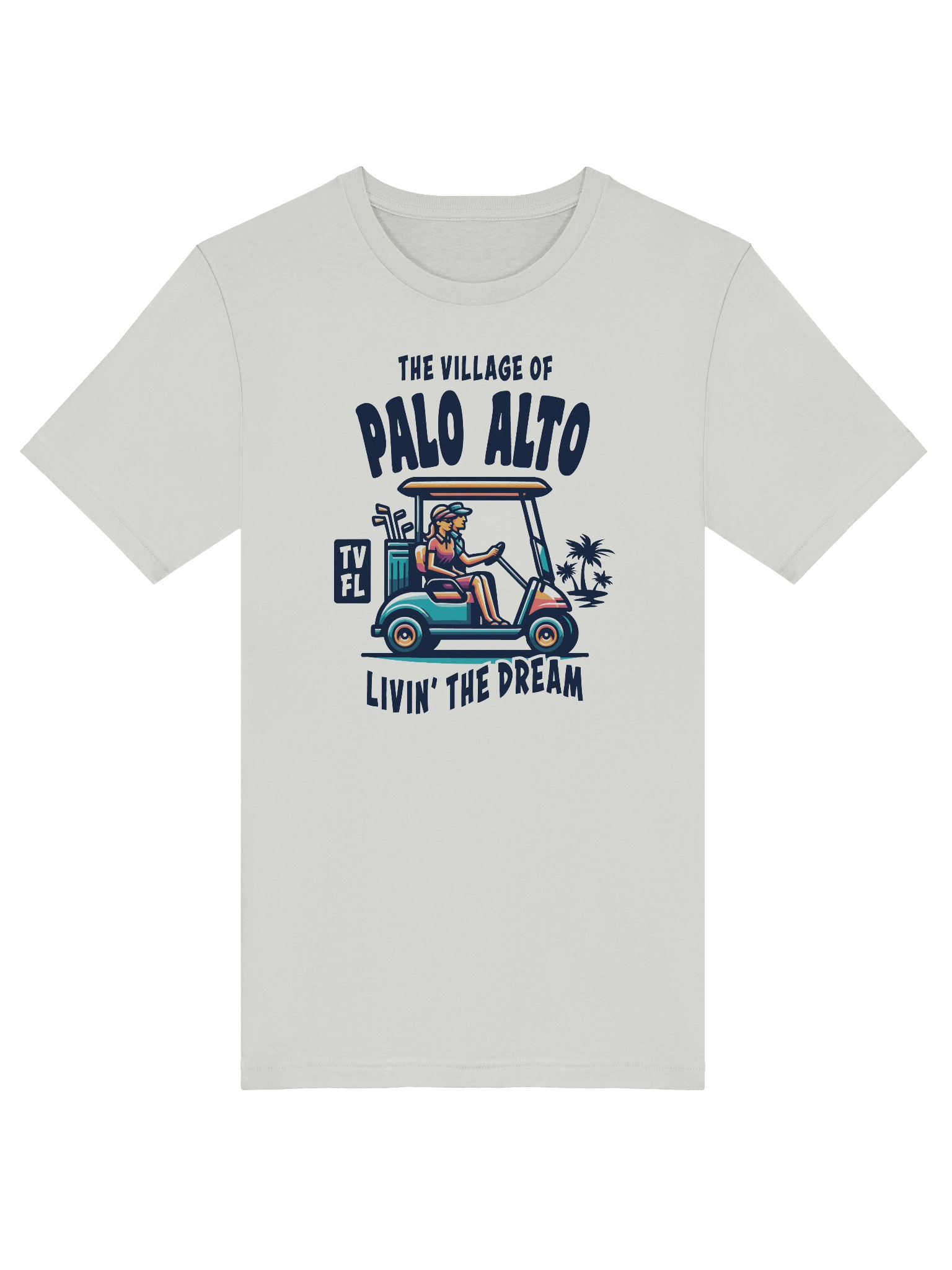 The Village of Palo Alto TV FL Golf Cart Design T-Shirt product image (37)