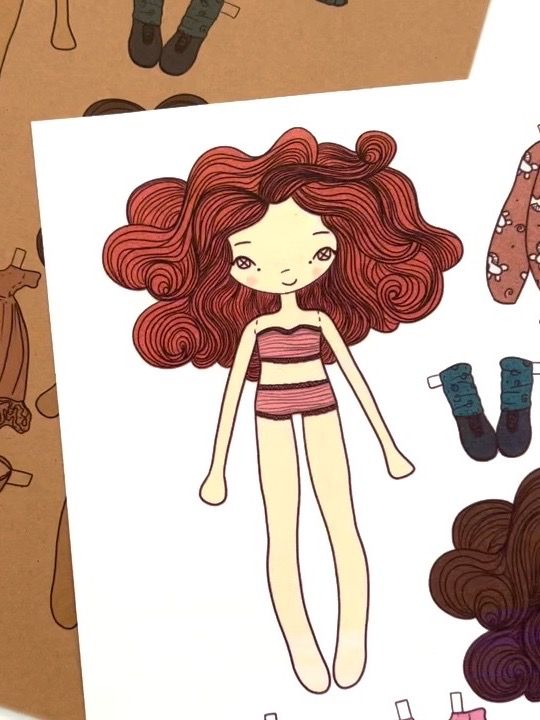Printable Paper Dolls with Clothes product image (4)