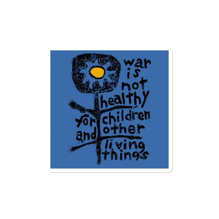 war is not healthy for children Magnet Set in Blue product image (2)