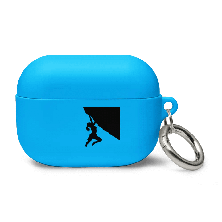 girl bouldering airpods case (blue) product image (1)