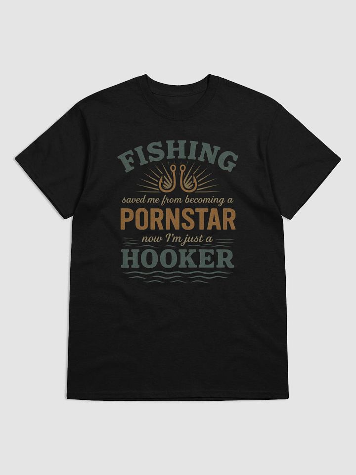 Fishing Saved Me Vintage Funny Fishing T-Shirt – Hooker Humor Tee for Fishermen product image (1)