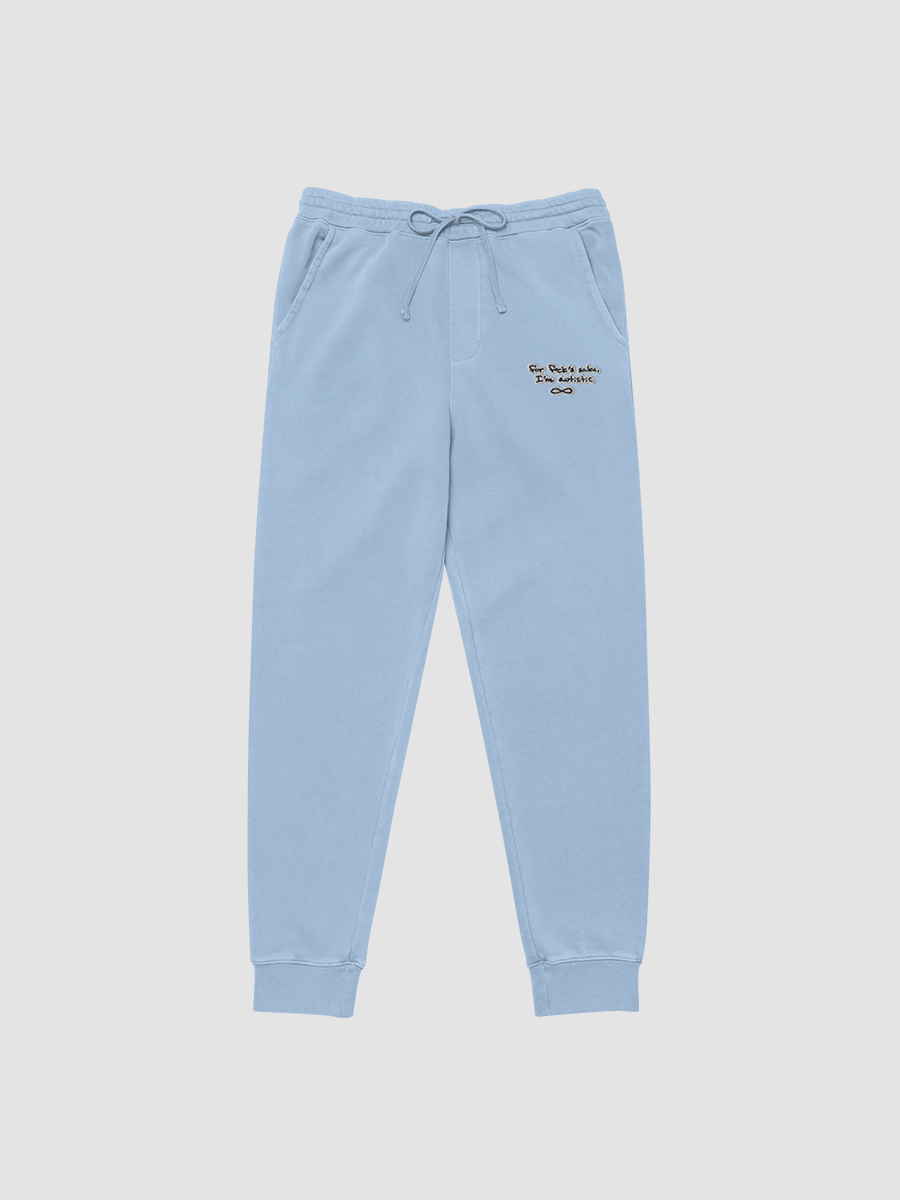 FFS, I'm autistic. embroidered pigment sweatpants (bubble design) product image (2)