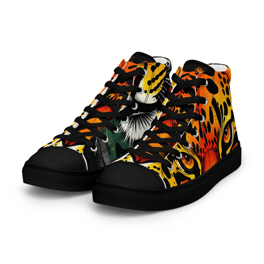 men's retro Leopard canvas High Tops product image (6)