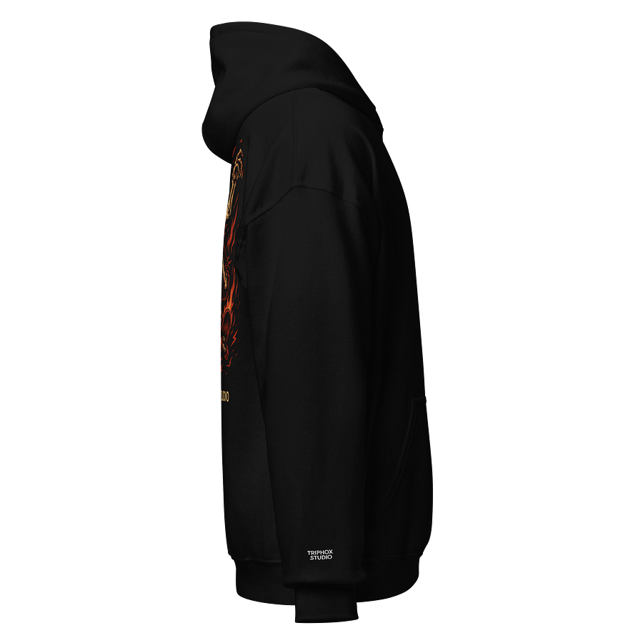 Flaming Skeleton Skateboarder Hoodie product image (4)