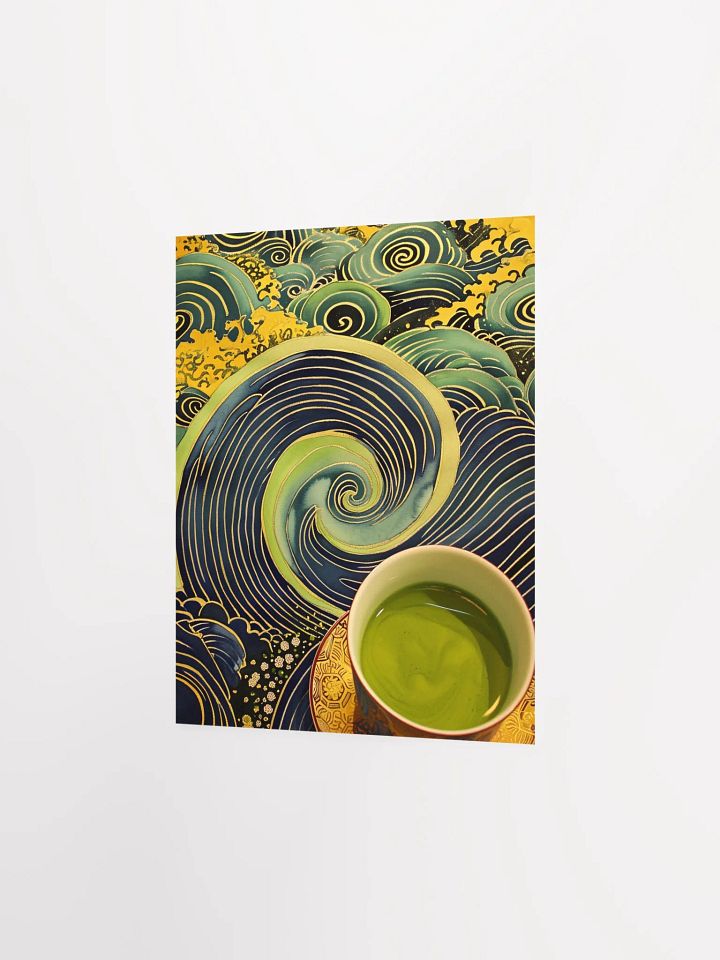 Seigaiha Serenity: Green Tea Wave Poster product image (2)