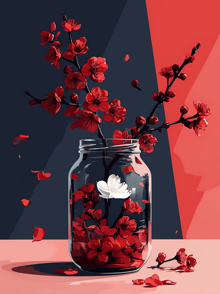 Ethereal Blossom Jar Framed Poster product image (1)