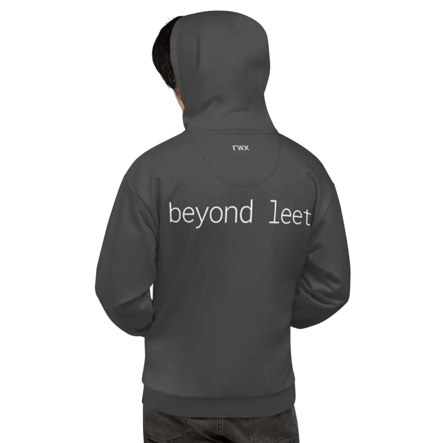 1338, beyond leet hoodie (darker grayscale mode) product image (1)