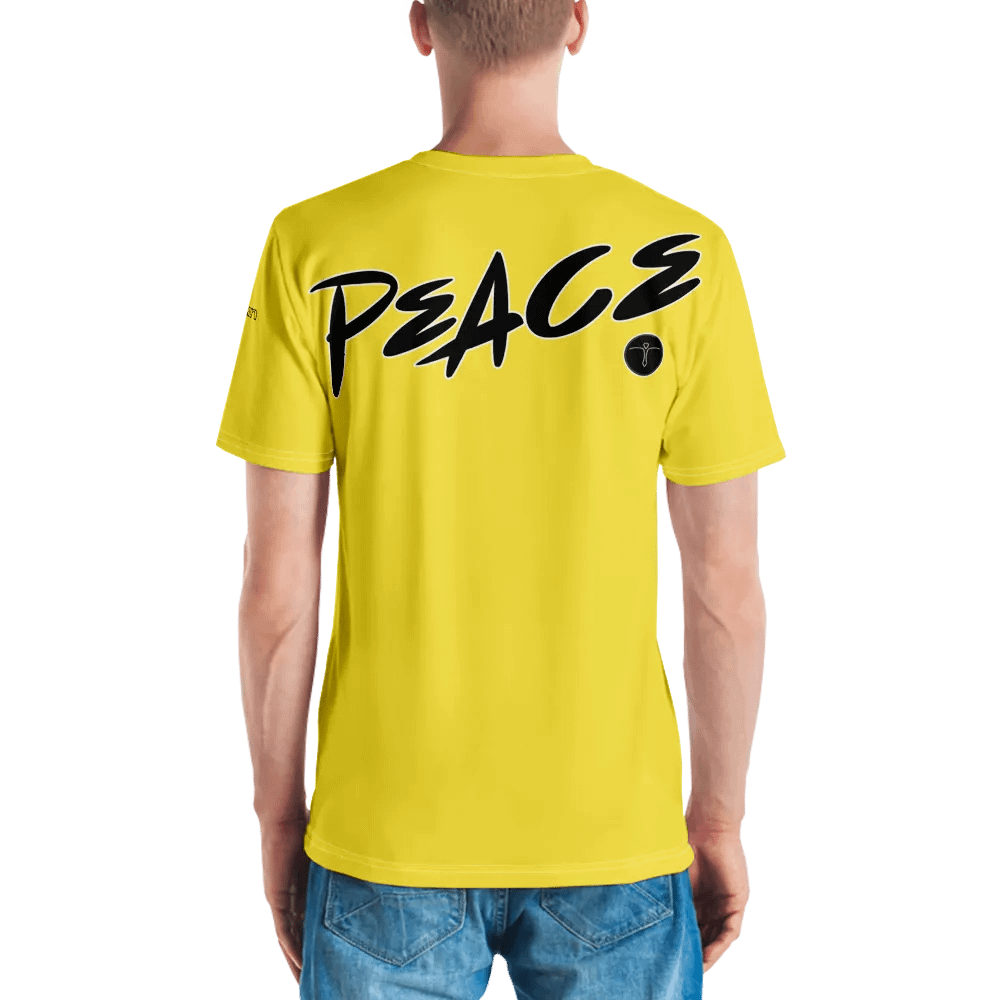 Love & Peace - Yellow - Crew Neck T-Shirt product image (2)