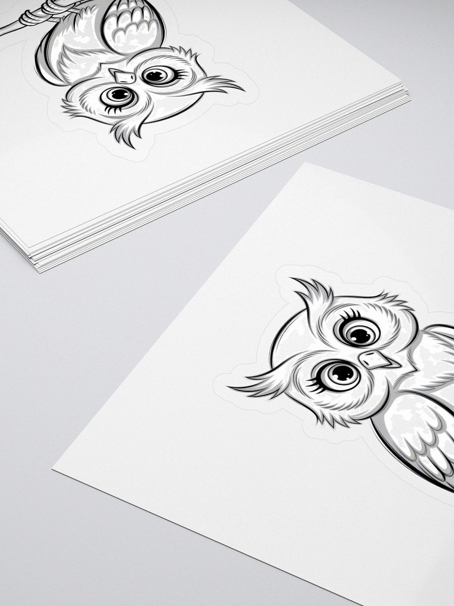 Whimsical Owl Perch Stickers product image (4)