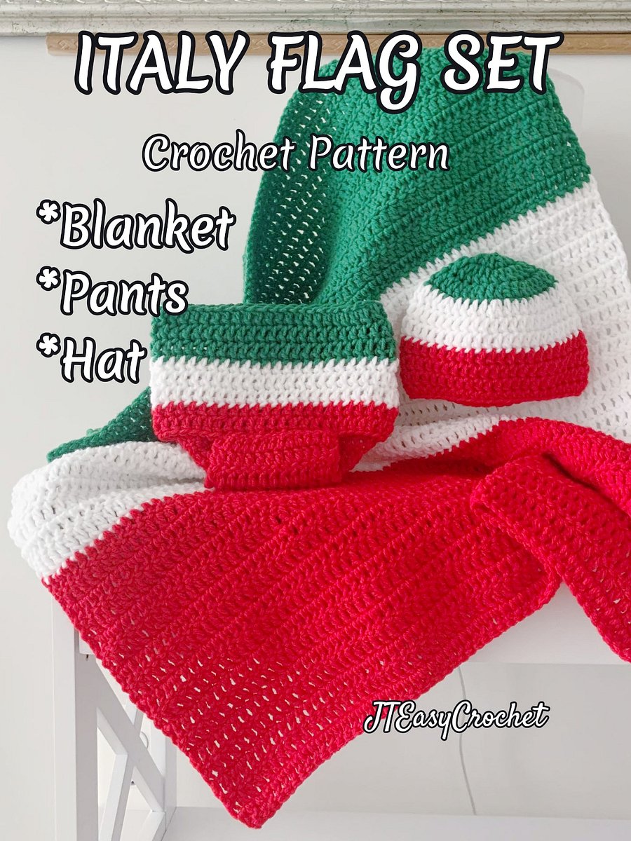 Baby Set Crochet Pattern, Blanket Beanie Pants Crochet Set, Italy Germany or French Photo Prop product image (5)