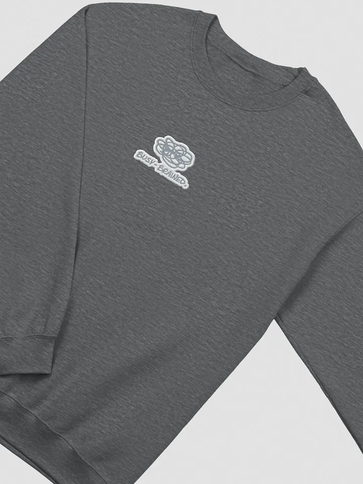 BUSY-BRAINED embroidered crewneck (grey bubble design) product image (1)