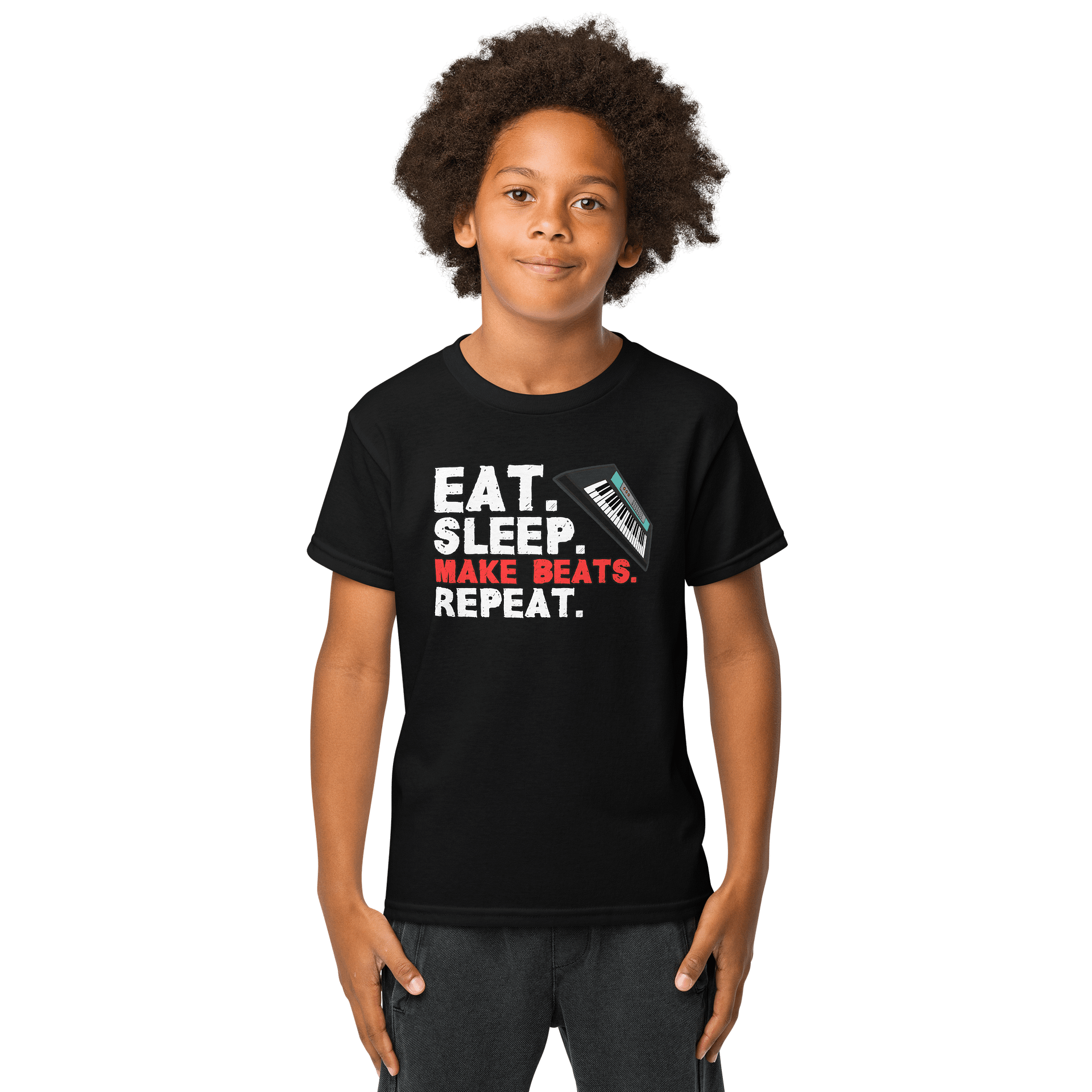 Eat. Sleep. Make Beats. Repeat. Funny T-Shirt For Kids product image (9)