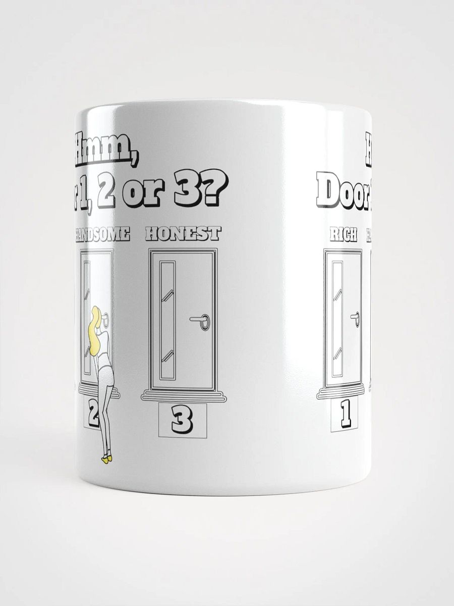 Hmm, Door 1, 2, 3? Funny Humorous White Mug product image (14)