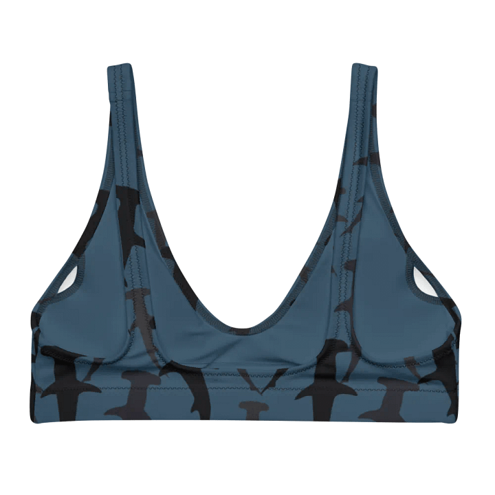 Hammerhead Sharks - Dark Ocean - Recycled Polyester - Padded Bikini Top product image (2)