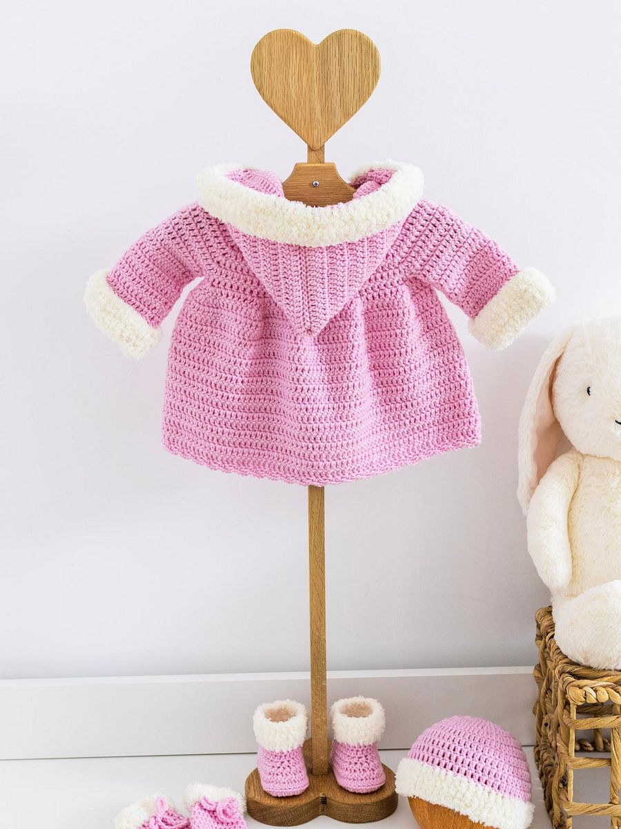 Crochet Pattern: Easy Baby Coat (with Hood) product image (7)