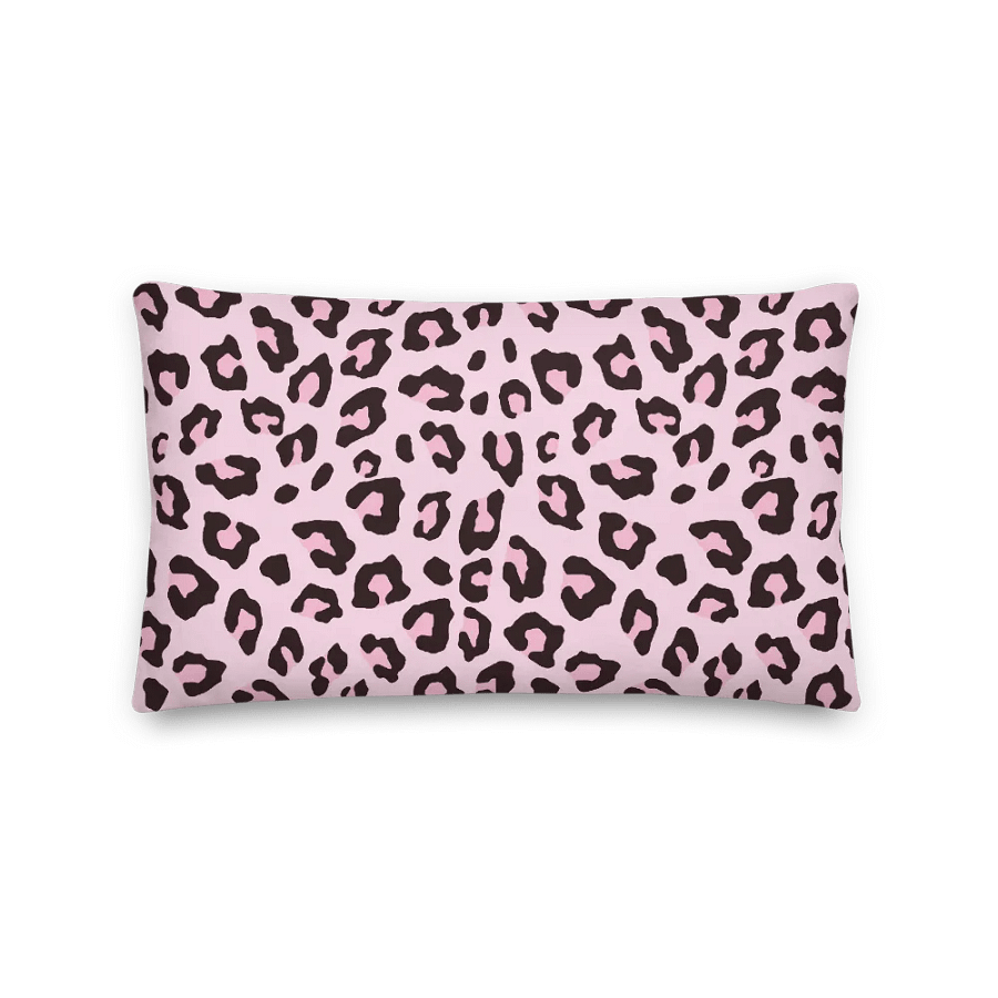 Leopard Print Pink Chocolate Throw Pillow product image (1)