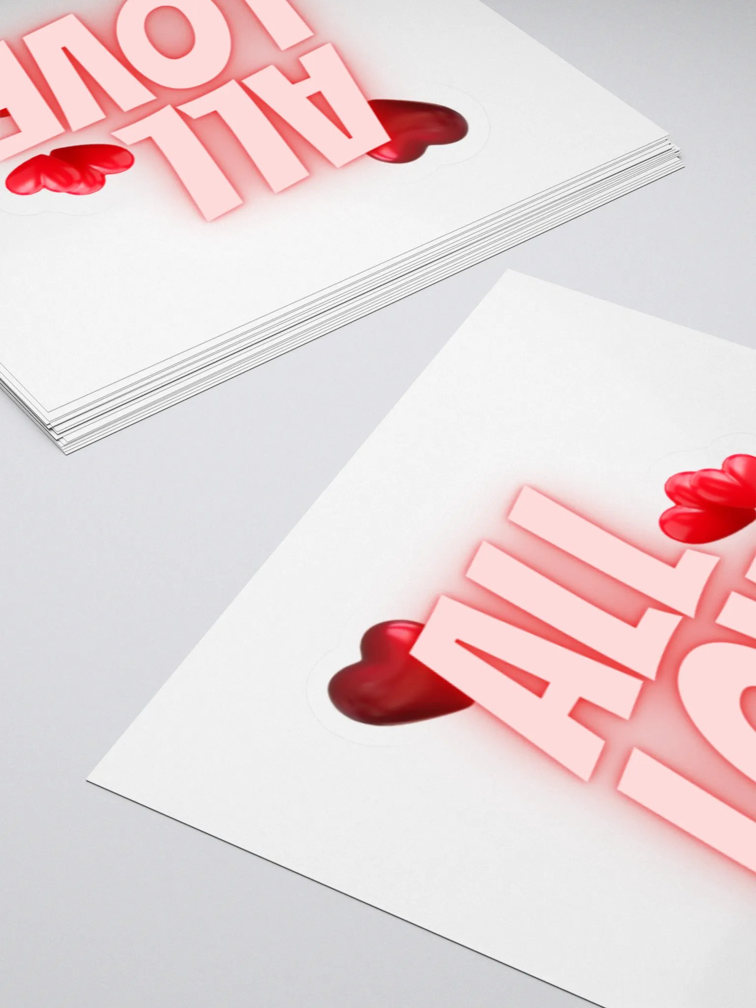 All Love Kiss Cut Stickers product image (4)