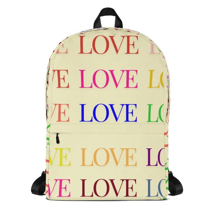 Love Grid All-Over Print Backpack product image (1)