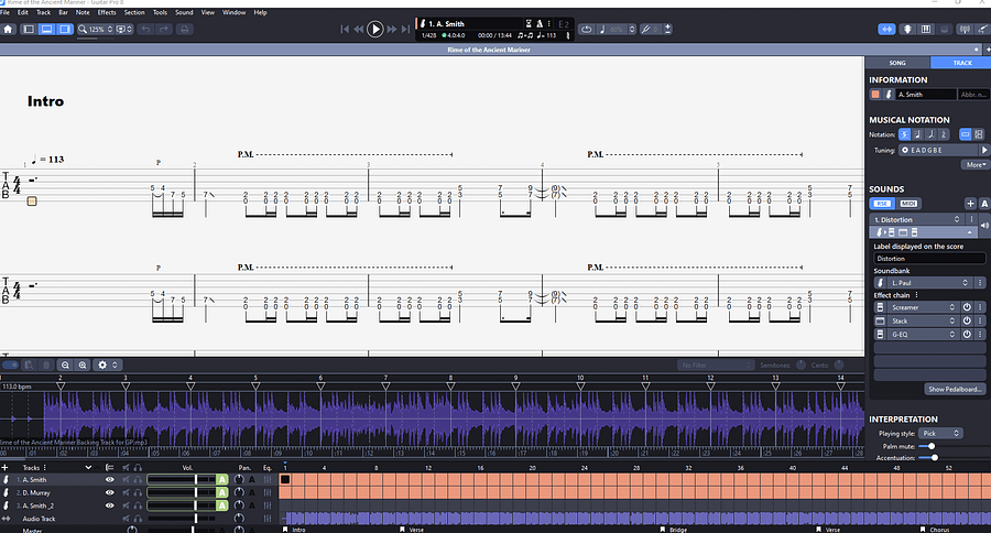 Rime of the Ancient Mariner PDF TAB + Backing Track MP3 product image (3)