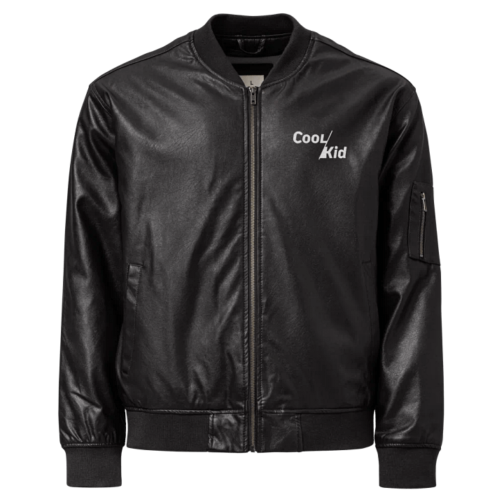 Stylish Streak Faux Leather Bomber product image (1)
