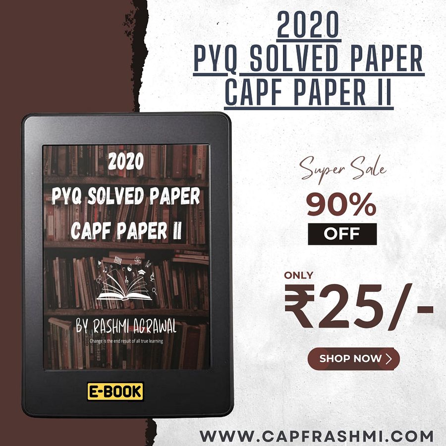 2020 PYQ Solved Paper CAPF Paper II product image (1)