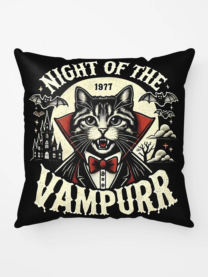NIGHT OF THE VAMPURR Halloween Pillow product image (1)