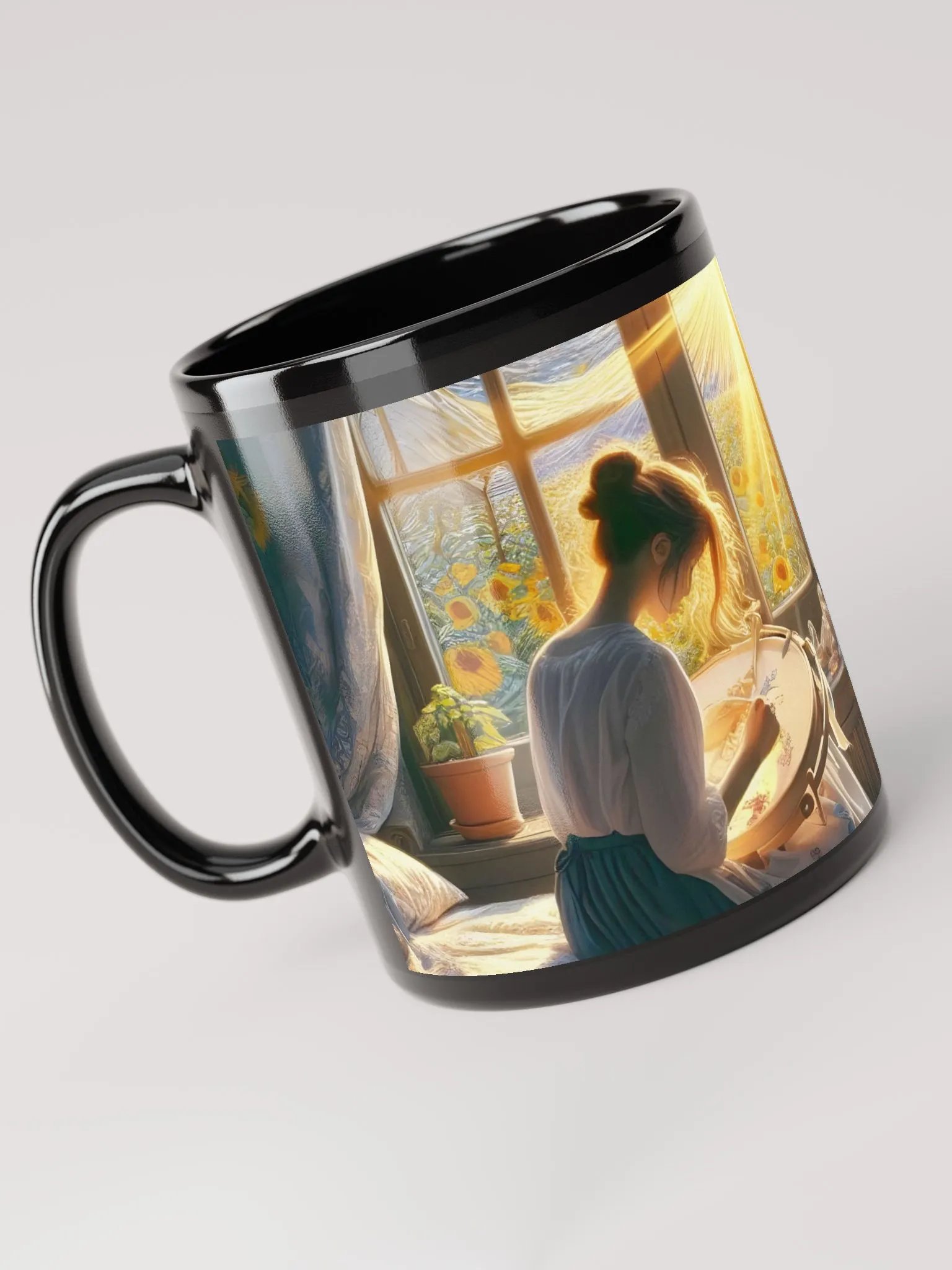 Sunlit Serenity Embroidery Mug product image (5)