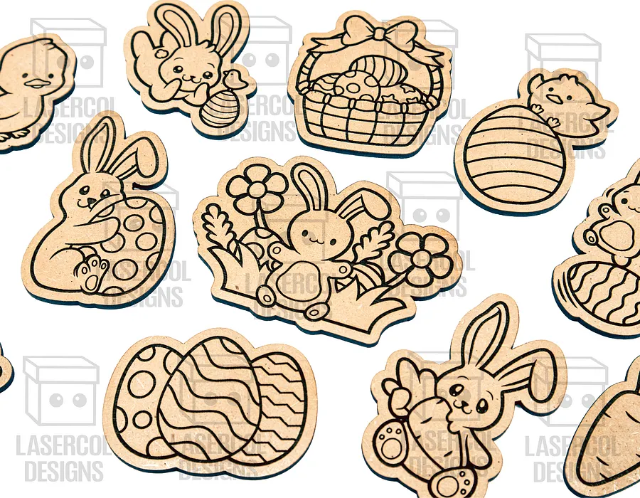 Easter Bunny Paint Kit DIY Cut Outs Set 1 - Laser Cut Files product image (6)