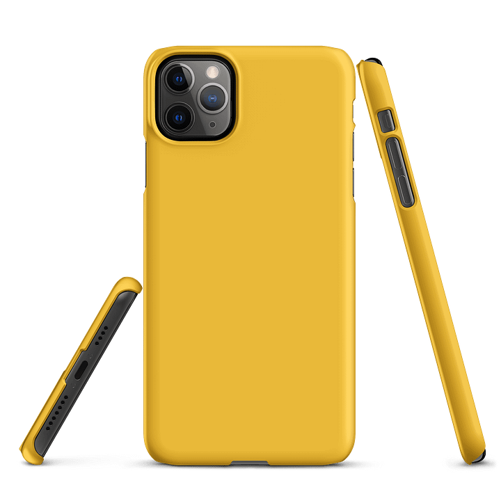 Mustard Yellow Solid Color iPhone® Matte Snap Case product image (3)