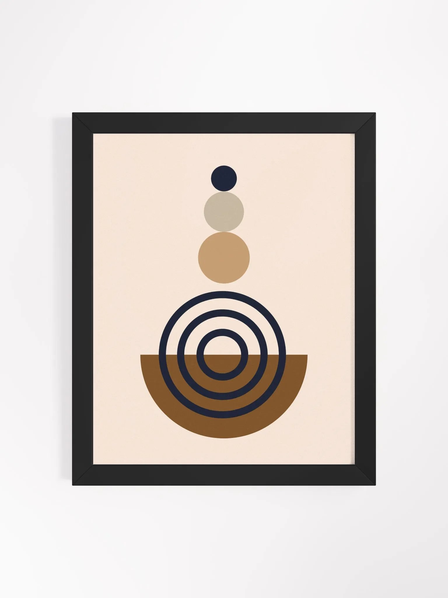 Earthy Circles Framed Art Print product image (10)