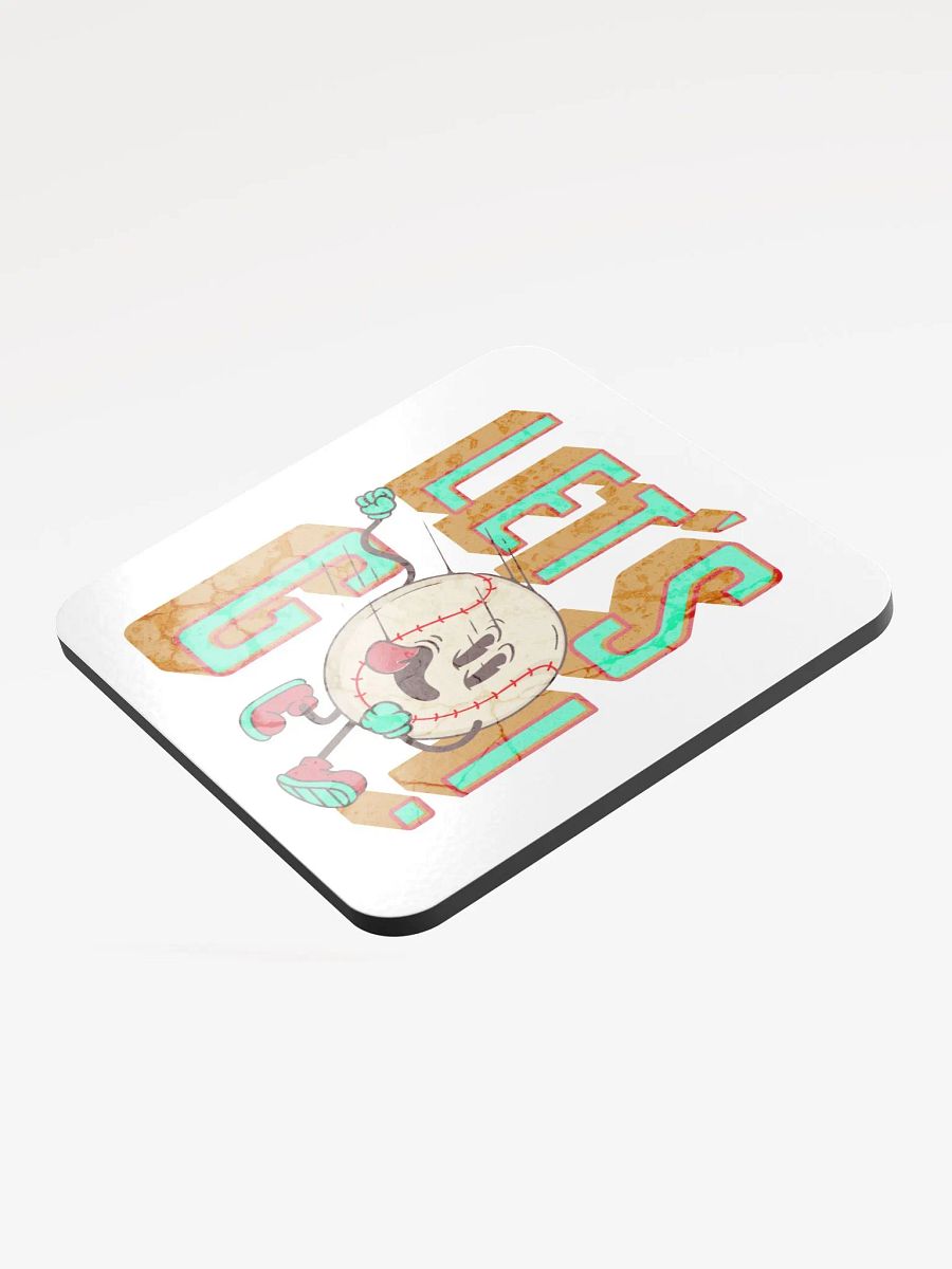 Lets Go Baseball Mascot Energetic Fun Coaster product image (3)