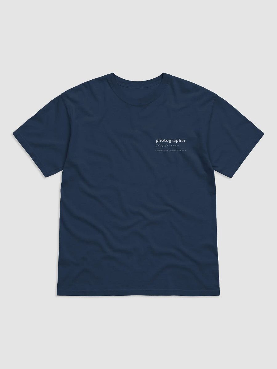 A Person Who Takes Photographs - T-shirt - Dark Mode product image (2)