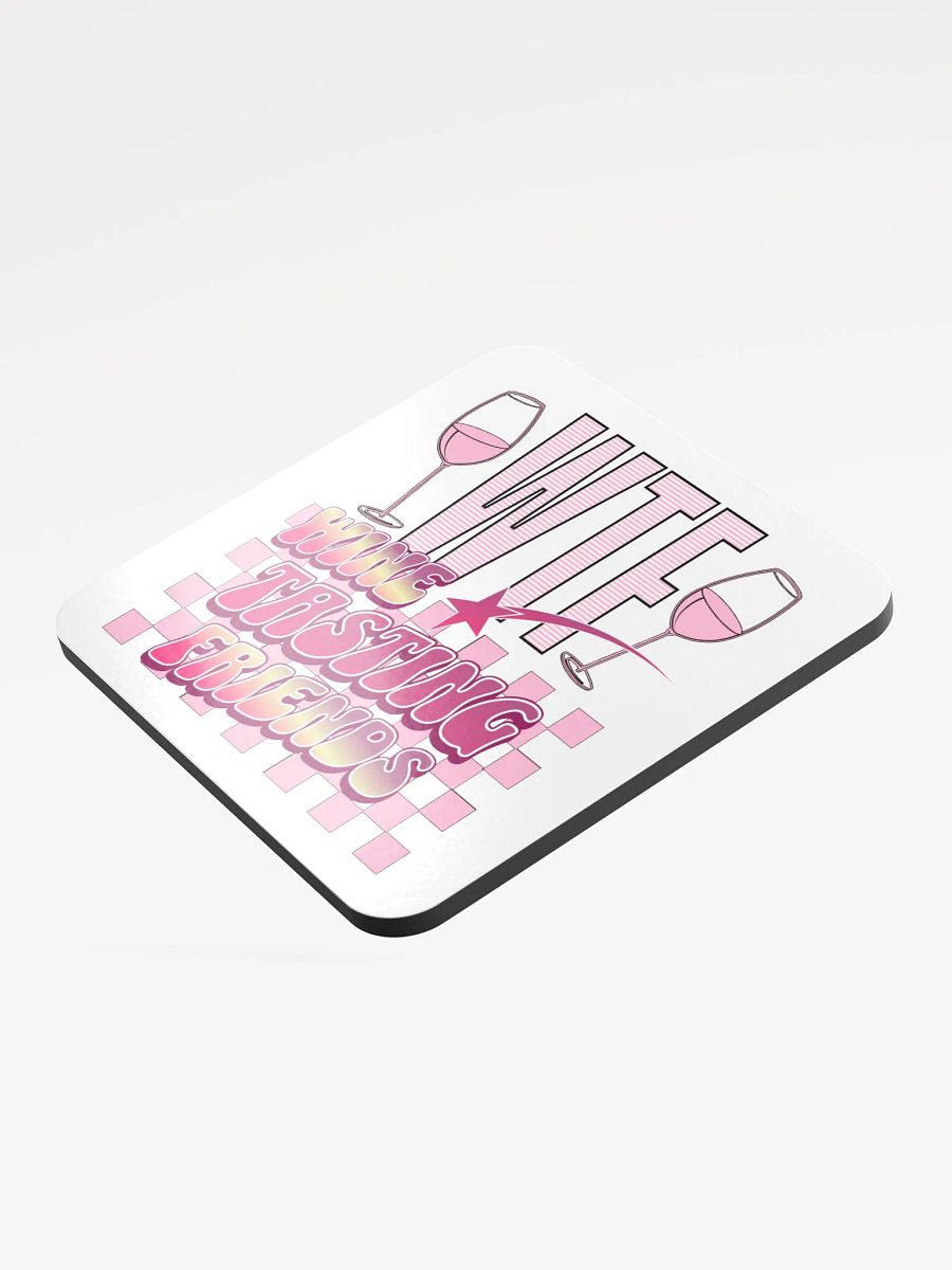 WTF Wine Tasting Friends Glossed Cork Coaster product image (3)