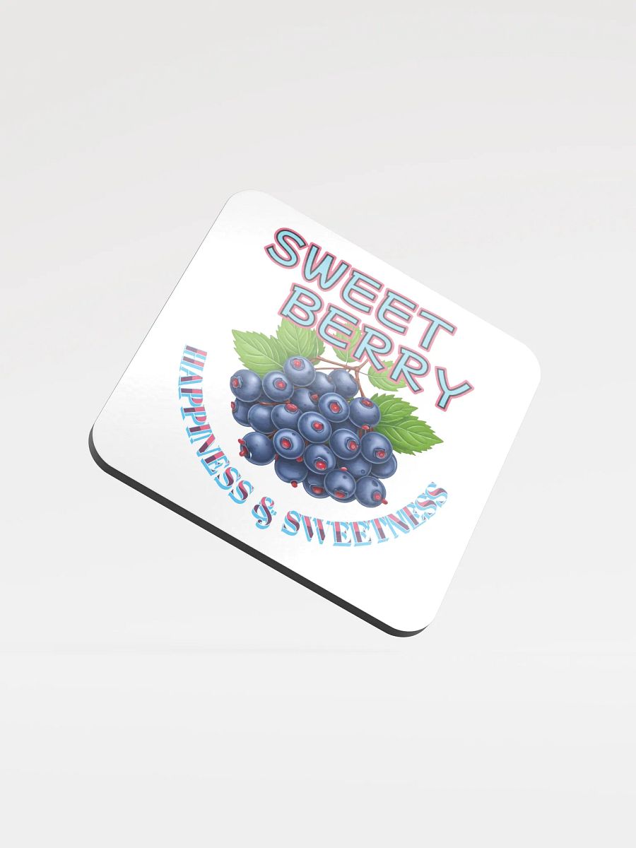 Sweet Berry Happiness And Sweetness Funky Glossed Cork Coaster product image (2)