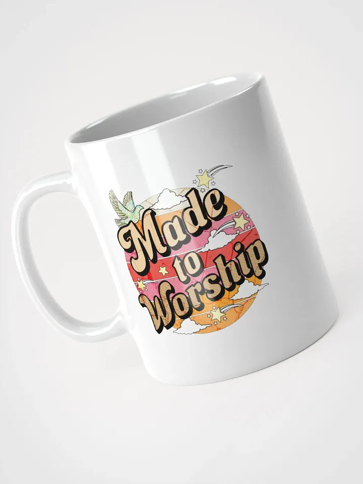 Made To Worship Celestial White Glossy Mug product image (2)