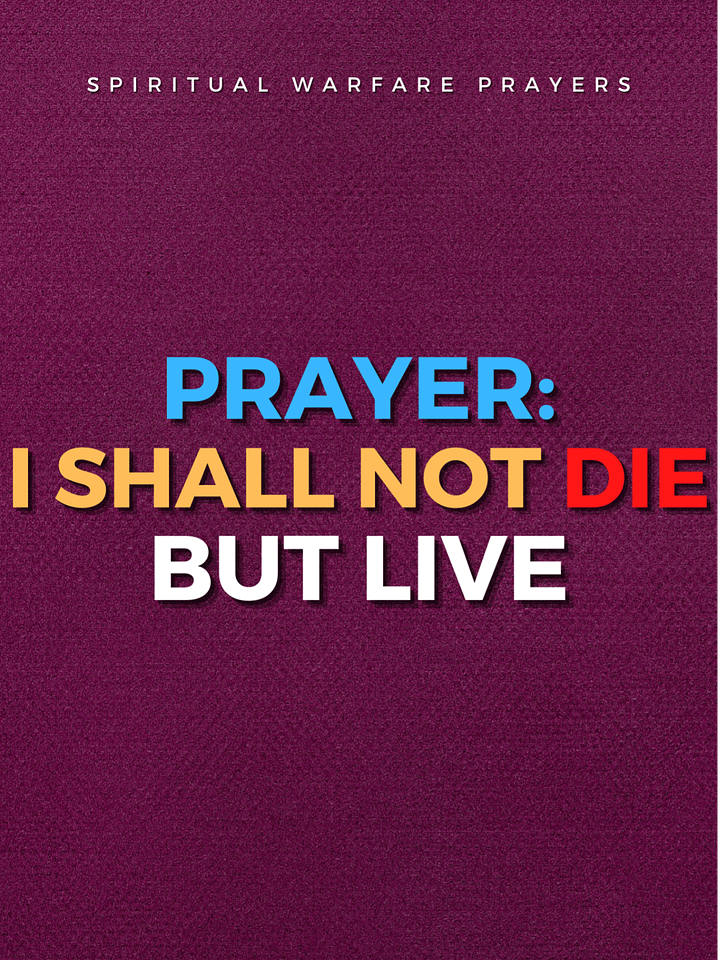 I Shall Not Die But Live Prayers product image (1)