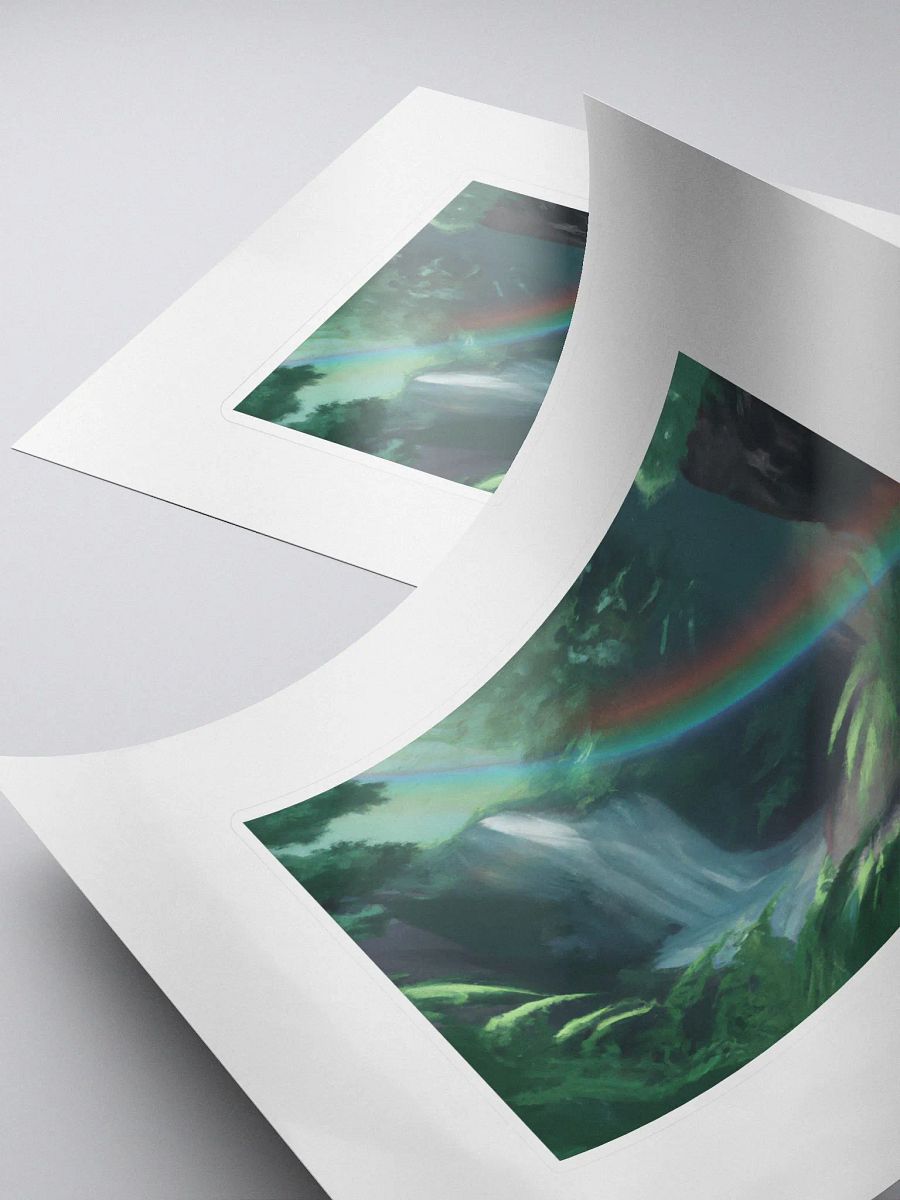 Galactic Wild Rainbow Waterfall Forest Alpha Sticker product image (4)