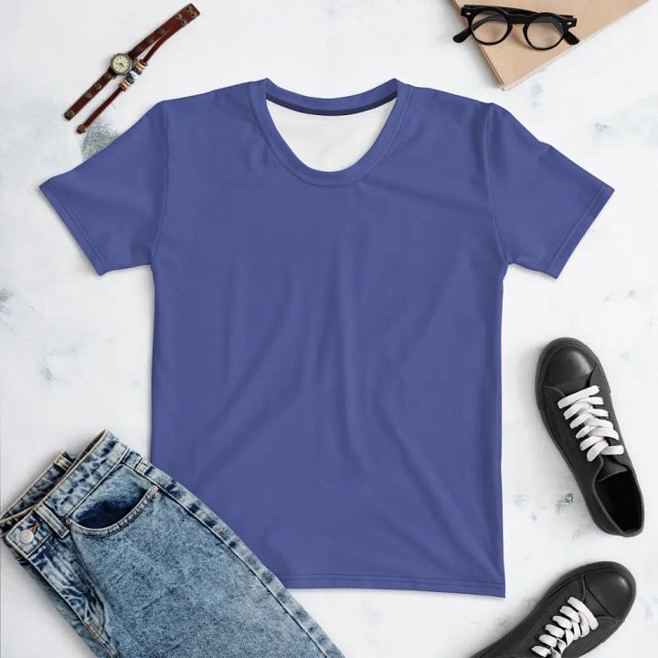Plain Dark Purple True Summer Women's Crewneck Polyester Heavyweight Premium T-Shirt by Treasure Pie product image (1)